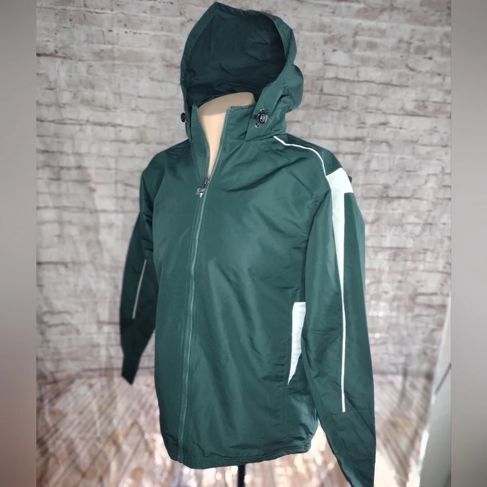 Holloway Windbreaker Jacket zip light breathable mesh lining green S Small NWOT